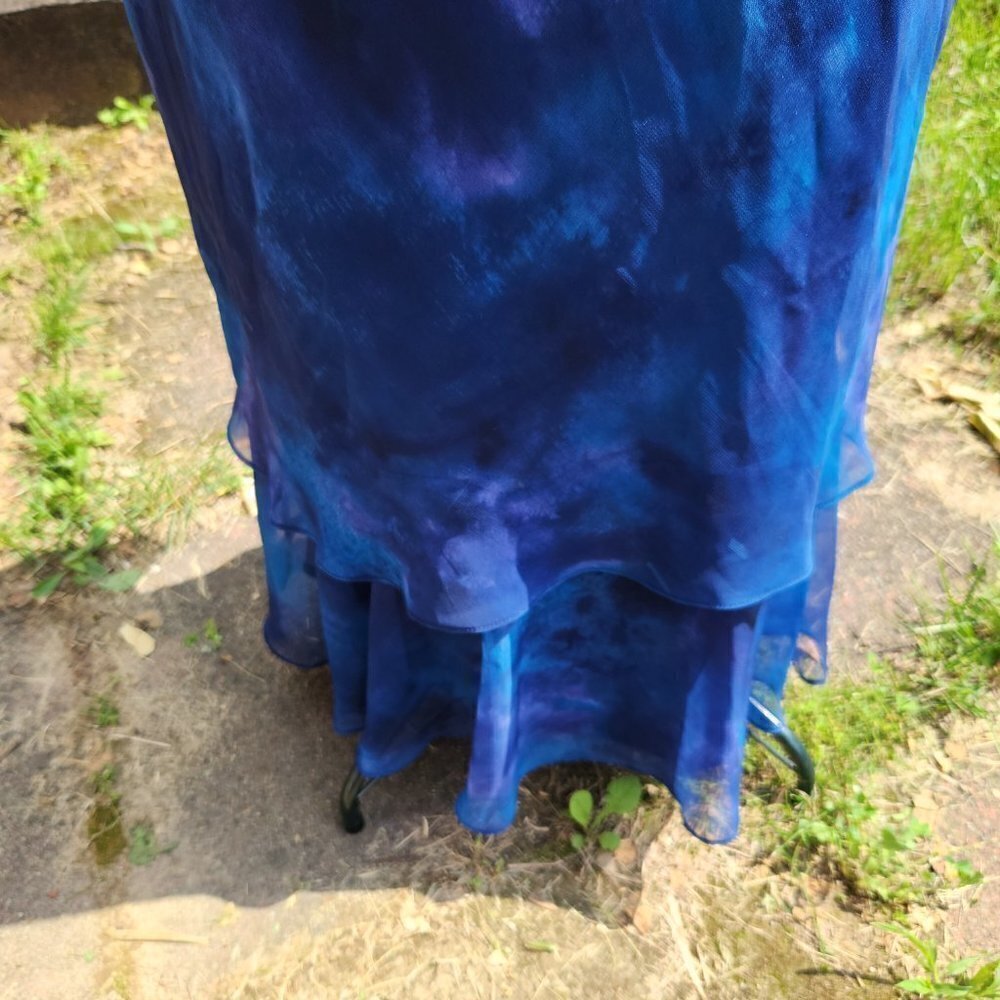 435. Cattiva NY Sleeveless Chiffon Blue Dress | L - Picture 4 of 5